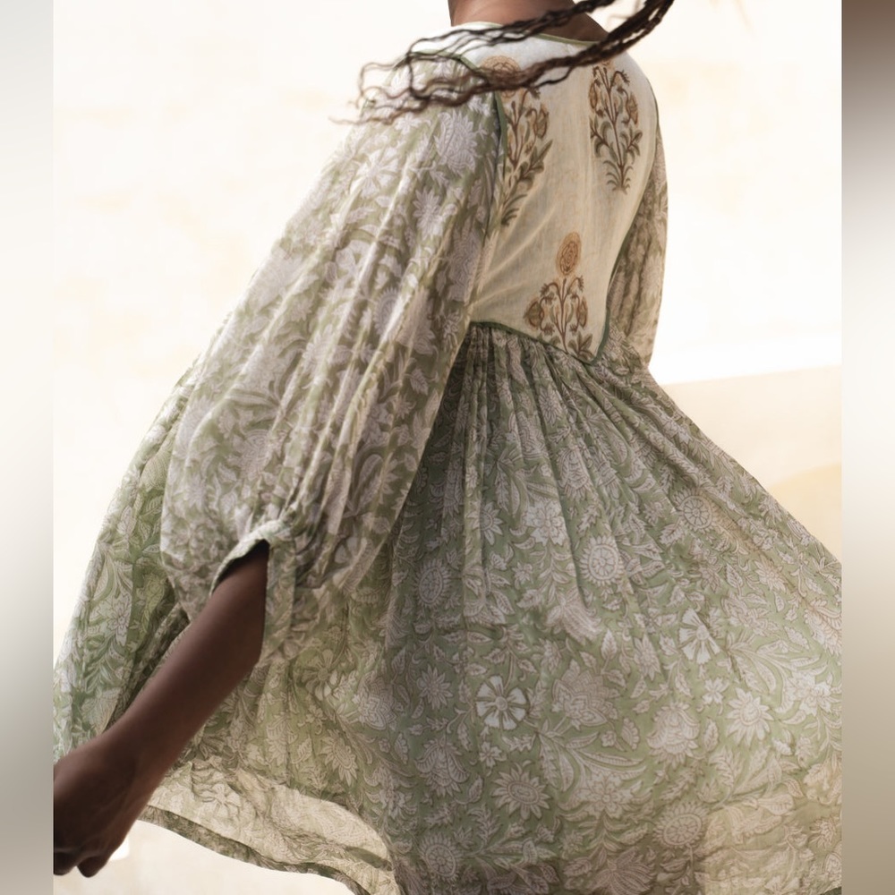 Diya Mini Dress ~ Pistachio - Picture 3 of 11